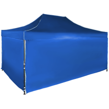 Expodom Gyorsan összecsukható sátor 3x4,5 m – acél, Kék, 4 oldalfal sátor