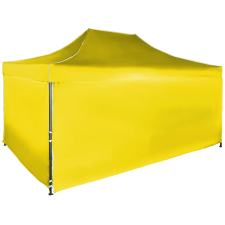 Expodom Gyorsan összecsukható sátor 3x4,5 m – acél, Sárga, 4 oldalfal sátor