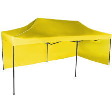 Expodom Gyorsan összecsukható sátor 3x6 m - acél, Sárga, 2 oldalfal sátor