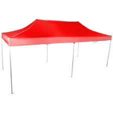 Expodom Gyorsan összecsukható sátor 3x6 m - alumínium, Piros, Oldalfalak nélkül sátor