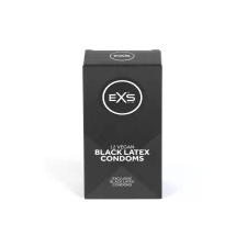 EXS Black - latex óvszer - fekete  Kiszerelés: 12 db óvszer