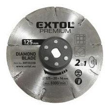 Extol Premium gyémántvágó korong, 125×20x16 mm (8893020B) csiszolókorong és vágókorong