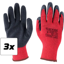 EXTOL PREMIUM pamutkesztyű, félig mártott, latex, 9" méret, 3 darabos készlet védőkesztyű