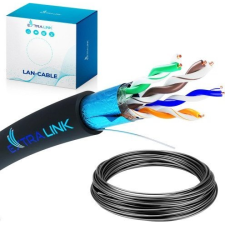 ExtraLink EX.32341 F/UTP Cat5e Kültéri Patch kábel 50m - Fekete (EX.32341) kábel és adapter