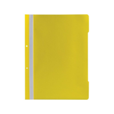  EXXO műanyag mappa sínnel és perforációval, sárga dokumentumokhoz mappa