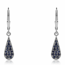  Ezüst Fülbevaló Ausztrál Kék Zafírral, ROS689 fülbevaló