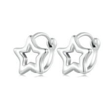  Ezüst fülbevaló, csillag fülbevaló