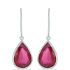 Ezüst Fülbevaló Madagaszkári Rubinnal, Y53903