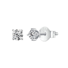 Ezüst fülbevaló moissanite kővel fülbevaló