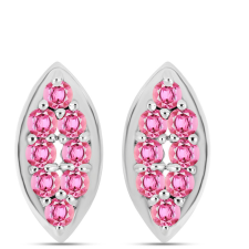  Ezüst Fülbevaló Pelmadullai Rózsaszínű Turmalinnal, Y61255 fülbevaló