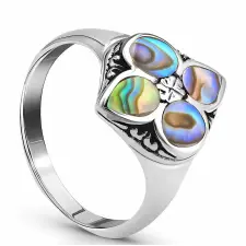 Ezüst Gyűrű Abalone Kagylóval, NRI0222/57 gyűrű