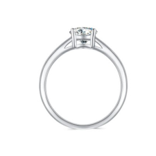  Ezüst gyűrű moissanit kristállyal, 9-es méret gyűrű
