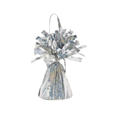  Ezüst Holographic léggömb, lufi súly party kellék