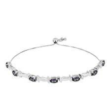  Ezüst Karkötő Brazil Misztikus Zöld Kvarccal, Y63456 karkötő