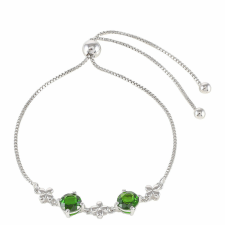  Ezüst Karkötő Króm Diopsziddal, PCY11089 karkötő