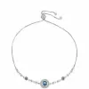  Ezüst Karkötő Óceánkék Moissanite-tal és Fehér Topázzal, Y63638