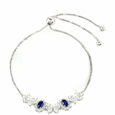  Ezüst Karkötő Thai Zafírral és Fehér Topázzal, PCY11559 karkötő