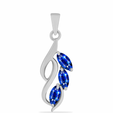  Ezüst Medál Ausztrál Kék Zafírral, Y60944 medál