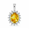  Ezüst Medál Rio Golden Citrinnel és Fehér Topázzal, Y64440