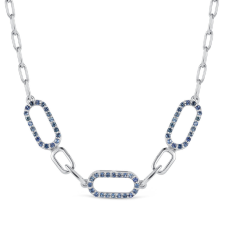  Ezüst Nyaklánc Ausztrál Kék Zafírral, ROS887 nyaklánc
