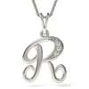 Ezüst nyaklánc medállal Initial R
