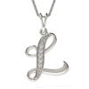 Ezüst nyaklánc medállal Initiala L