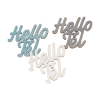  Ezüst "Hello Tél" felirat színes 8x8cm 3db/csomag