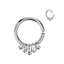  Ezüst Színű Cirkónia Köves Karika Piercing egyéb ékszer