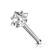  Ezüst Színű Orvosi Acél Orr Piercing  Ezüst színű  Kővel egyéb ékszer