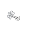  Ezüst Színű Rozsdamentes Acélból Készült Virág Alakú Strasszköves Labret Piercing