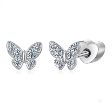  Ezüst Színű S925 Ezüst Labret Piercing Pillangó Mintával Cirkónia Kövekkel egyéb ékszer