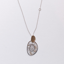  Ezüst Toscan Lánc mattított medállal nyaklánc
