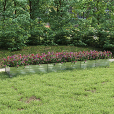  Ezüstszínű horganyzott acél kerti magaságyás 600 x 80 x 45 cm kerti tárolás