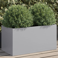  Ezüstszínű horganyzott acél növénytartó 62x30x29 cm kerti tárolás