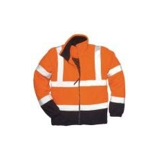  (F301) Jólláthatósági kontraszt polár pulóver narancs/sötétkék