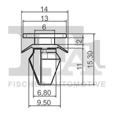 FA1 Patent, dísz-/védőléc 55-40027.5 autóalkatrész