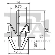FA1 Patent, dísz-/védőléc 74-40033.5 autóalkatrész