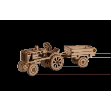Fa 3D Puzzle - Traktor Modell Utánfutóval puzzle, kirakós