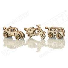 Fa 3D puzzle - veterán autók és motorok puzzle, kirakós