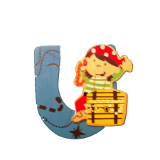 Fa betű U - kék kalóz tapéta, díszléc és más dekoráció