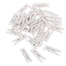  Fa csipesz*36 fehér dekorációs kellék