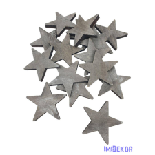  Fa dekor csillag - Szürke dekorációs kellék