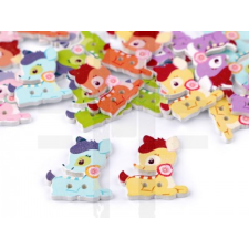  Fa dekorációgomb őzike mix - 50db/csomag dekorációs kellék