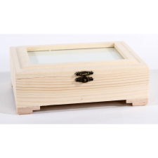 Fa doboz, fényképtartó tetővel 19 cm x 14cm x 6cm dekorálható tárgy