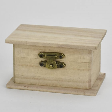 Fa doboz kicsi hosszú tetős 9 cm x 5,5cm x 5cm dekorálható tárgy