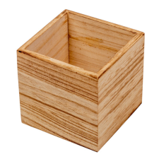  Fa doboz szögletes natúr M10x10x10cm dekorációs kellék