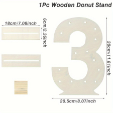  Fa édesség, fánk tartó állvány konyhai eszköz