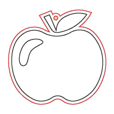  Fa figura 5db/csomag - Alma dekorációs kellék