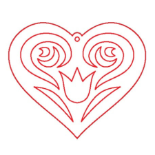  Fa figura 5db/csomag - Szivecske dekorációs kellék