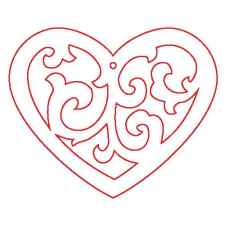  Fa figura 6db/csomag - Szivecske dekorációs kellék